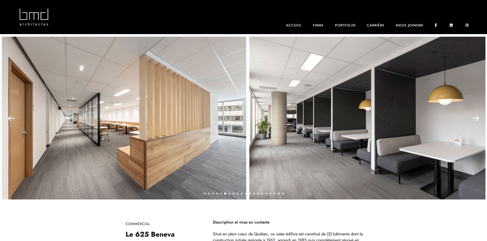 Page d'accueil du site web de l'auberge miguasha