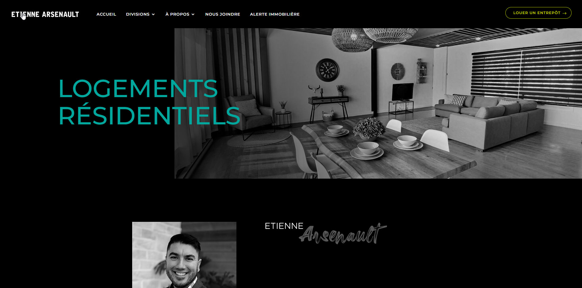 Page d'accueil du site web de l'auberge miguasha