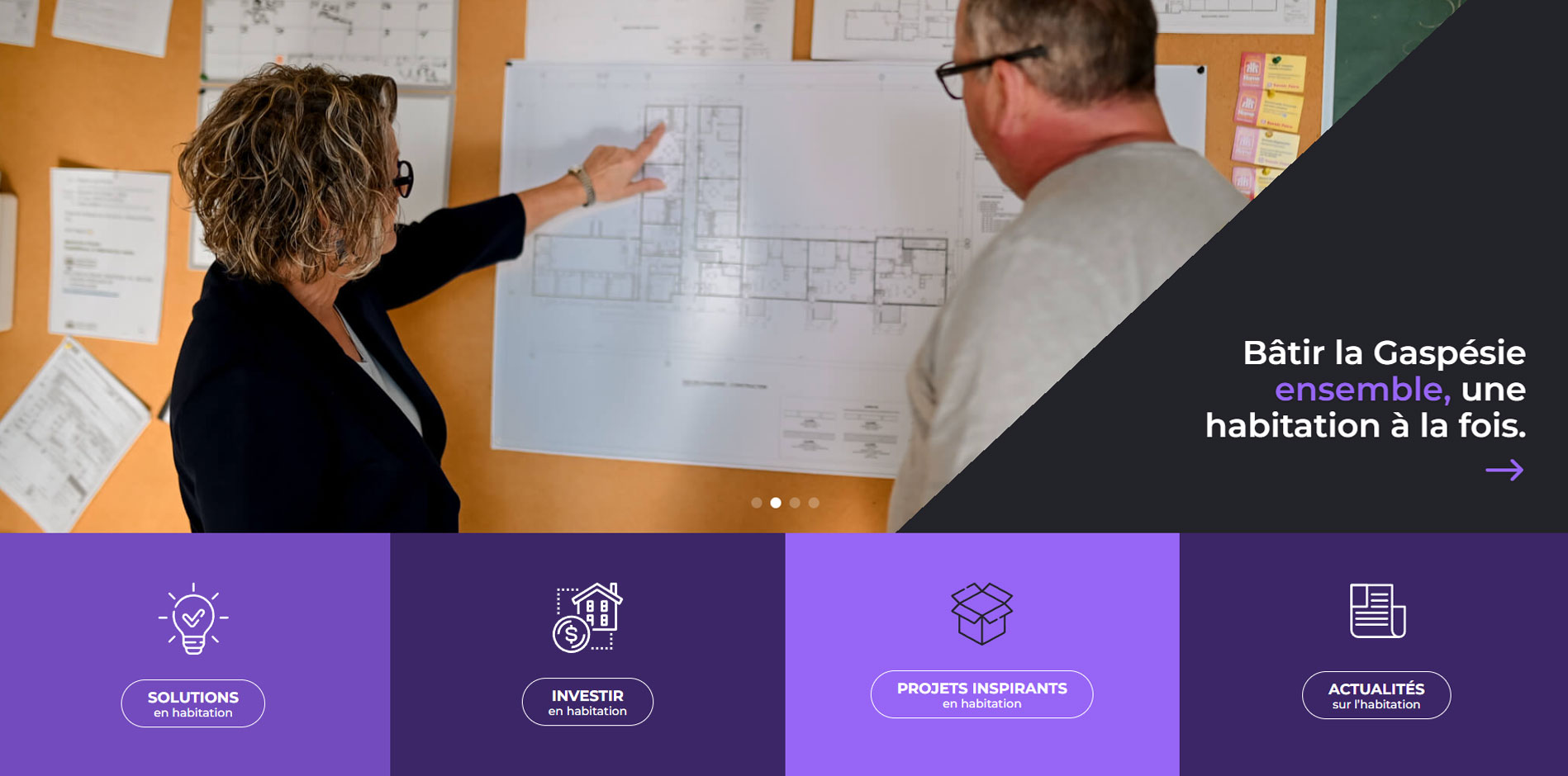 Page d'accueil du site web de l'auberge miguasha