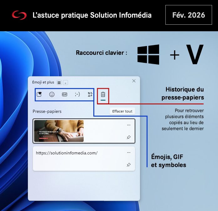 L&rsquo;astuce pratique : comment accéder à l&rsquo;historique du presse-papiers